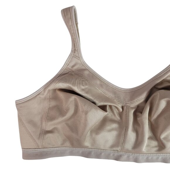 Playtex 18 Hour Wirefree Bra Tan 44DD Active Breathable Comfort Straps #4159 - Picture 2 of 11